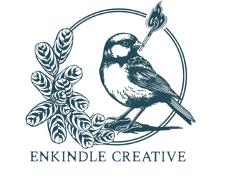 Enkindle Creative Logo in Navy clear background