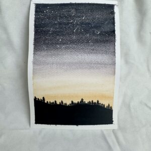 Nighttime Golden Horizon