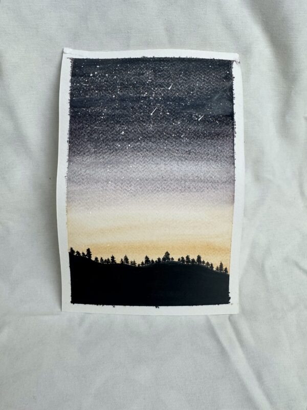 Nighttime Golden Horizon