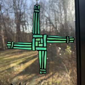 Brigid's Cross Stained Glass