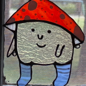 Elle Mushroom Stained Glass