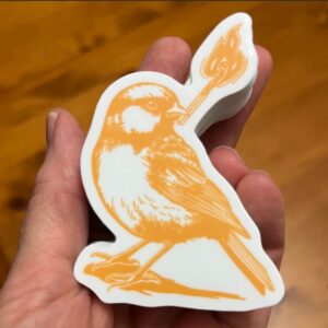 Vinyl Sticker Gold Bird
