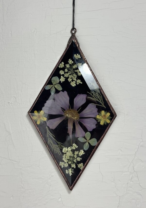 Pressed Flower Diamond Stained Glass