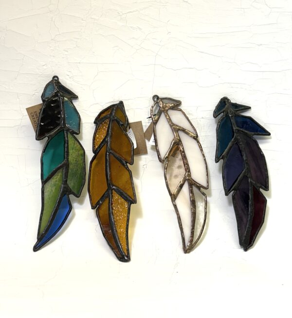 Colorful Feather Stained Glass